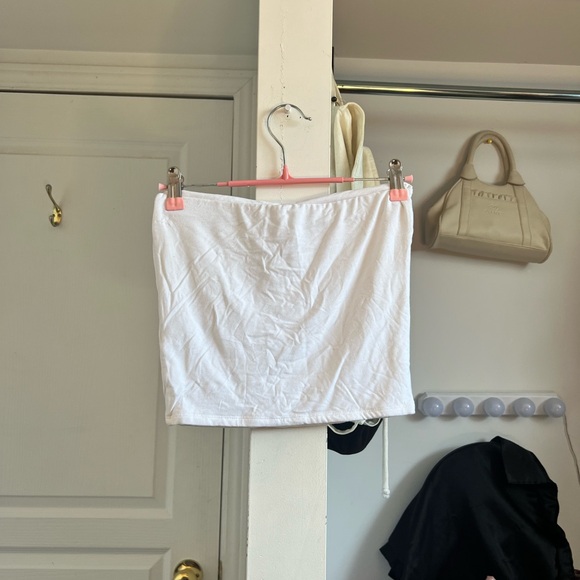 White Graphic Tube Top - Picture 2 of 3